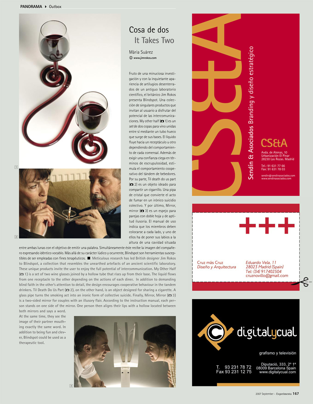 Experimenta Magazine Article